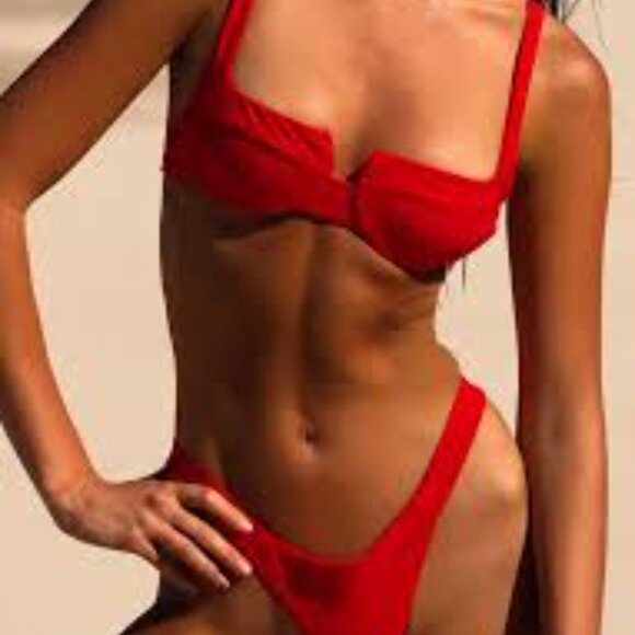 Red Bikini Bottom - Picture 3 of 4